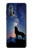 S3555 Loup Hurlant Million étoiles Etui Coque Housse pour Motorola Edge+