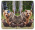 S3558 Famille d'ours Etui Coque Housse pour Motorola Edge+