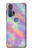 S3706 Arc-en-ciel pastel Galaxy Pink Sky Etui Coque Housse pour Motorola Edge+