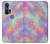 S3706 Arc-en-ciel pastel Galaxy Pink Sky Etui Coque Housse pour Motorola Edge+