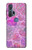 S3710 Coeur d'amour rose Etui Coque Housse pour Motorola Edge+