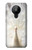 S1980 blanc Paon Etui Coque Housse pour Nokia 5.3