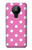 S2358 Rose à pois Etui Coque Housse pour Nokia 5.3