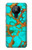 S2688 Aqua Copper Turquoise Graphic Gemme Etui Coque Housse pour Nokia 5.3