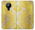 S2713 Serpent jaune imprimé graphique Peau Etui Coque Housse pour Nokia 5.3