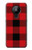 S2931 Rouge Buffle motif de vérification Etui Coque Housse pour Nokia 5.3