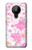 S3036 Flore de fleur rose douce Etui Coque Housse pour Nokia 5.3