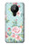 S3494 Rose à pois millésimé Etui Coque Housse pour Nokia 5.3