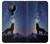 S3555 Loup Hurlant Million étoiles Etui Coque Housse pour Nokia 5.3