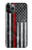 S3687 Drapeau américain de pompier mince ligne rouge Etui Coque Housse pour iPhone 11 Pro
