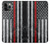 S3687 Drapeau américain de pompier mince ligne rouge Etui Coque Housse pour iPhone 11 Pro