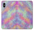 S3706 Arc-en-ciel pastel Galaxy Pink Sky Etui Coque Housse pour iPhone X, iPhone XS