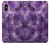 S3713 Graphique violet améthyste à quartz imprimé Etui Coque Housse pour iPhone X, iPhone XS