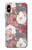 S3716 Motif floral rose Etui Coque Housse pour iPhone X, iPhone XS