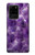 S3713 Graphique violet améthyste à quartz imprimé Etui Coque Housse pour Samsung Galaxy S20 Ultra