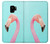 S3708 Flamant rose Etui Coque Housse pour Samsung Galaxy S9