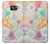 S3705 Fleur florale pastel Etui Coque Housse pour Samsung Galaxy S7 Edge