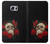S3753 Roses de crâne gothique sombre Etui Coque Housse pour Samsung Galaxy S6 Edge Plus