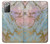 S3717 Imprimé graphique en marbre bleu pastel or rose Etui Coque Housse pour Samsung Galaxy Note 20