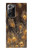 S3691 Plume de paon d'or Etui Coque Housse pour Samsung Galaxy Note 20 Ultra, Ultra 5G