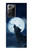 S3693 Pleine lune du loup blanc sinistre Etui Coque Housse pour Samsung Galaxy Note 20 Ultra, Ultra 5G