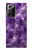 S3713 Graphique violet améthyste à quartz imprimé Etui Coque Housse pour Samsung Galaxy Note 20 Ultra, Ultra 5G