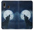 S3693 Pleine lune du loup blanc sinistre Etui Coque Housse pour Samsung Galaxy A20, Galaxy A30