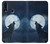 S3693 Pleine lune du loup blanc sinistre Etui Coque Housse pour Samsung Galaxy A20s