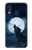 S3693 Pleine lune du loup blanc sinistre Etui Coque Housse pour Samsung Galaxy A40