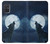 S3693 Pleine lune du loup blanc sinistre Etui Coque Housse pour Samsung Galaxy A71 5G