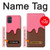 S3754 Cornet de crème glacée à la fraise Etui Coque Housse pour Samsung Galaxy A71