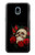 S3753 Roses de crâne gothique sombre Etui Coque Housse pour Samsung Galaxy J3 (2018), J3 Star, J3 V 3rd Gen, J3 Orbit, J3 Achieve, Express Prime 3, Amp Prime 3