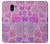 S3710 Coeur d'amour rose Etui Coque Housse pour Samsung Galaxy J6 (2018)