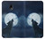 S3693 Pleine lune du loup blanc sinistre Etui Coque Housse pour Samsung Galaxy J5 (2017) EU Version