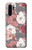S3716 Motif floral rose Etui Coque Housse pour Huawei P30 Pro