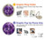 S3713 Graphique violet améthyste à quartz imprimé Etui Coque Housse pour Huawei P30