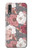 S3716 Motif floral rose Etui Coque Housse pour Huawei P20