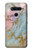 S3717 Imprimé graphique en marbre bleu pastel or rose Etui Coque Housse pour LG V40, LG V40 ThinQ