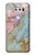 S3717 Imprimé graphique en marbre bleu pastel or rose Etui Coque Housse pour LG V30, LG V30 Plus, LG V30S ThinQ, LG V35, LG V35 ThinQ