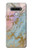 S3717 Imprimé graphique en marbre bleu pastel or rose Etui Coque Housse pour LG Stylo 6