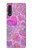 S3710 Coeur d'amour rose Etui Coque Housse pour LG Velvet