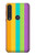 S3678 Vertical arc-en-ciel coloré Etui Coque Housse pour Motorola Moto G8 Plus