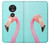 S3708 Flamant rose Etui Coque Housse pour Motorola Moto G7 Play