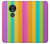 S3678 Vertical arc-en-ciel coloré Etui Coque Housse pour Motorola Moto G7 Power