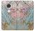 S3717 Imprimé graphique en marbre bleu pastel or rose Etui Coque Housse pour Motorola Moto G7, Moto G7 Plus