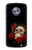 S3753 Roses de crâne gothique sombre Etui Coque Housse pour Motorola Moto X4