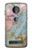 S3717 Imprimé graphique en marbre bleu pastel or rose Etui Coque Housse pour Motorola Moto Z3, Z3 Play