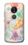 S3705 Fleur florale pastel Etui Coque Housse pour Motorola Moto E5 Plus