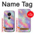 S3706 Arc-en-ciel pastel Galaxy Pink Sky Etui Coque Housse pour Motorola Moto E5 Plus