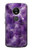 S3713 Graphique violet améthyste à quartz imprimé Etui Coque Housse pour Motorola Moto E5 Plus